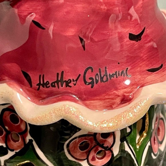 VINTAGE HEATHER GOLDMINC FOR BLUE SKY CORP CAROLER CERAMIC TEALIGHT HOLDER 2001 - Picture 6 of 14